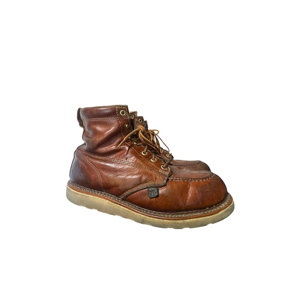 Thorogood American Heritage Men's Leather Moc Toe Work Boots Sz 12D Safety Union